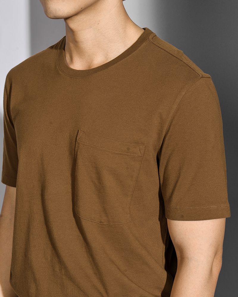 Áo thun tay ngắn túi ngực cotton form regular - 10F20TSH006