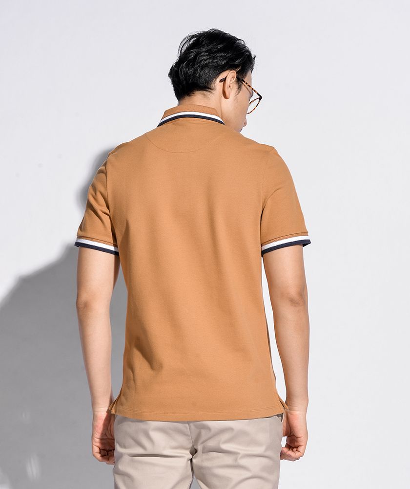 Áo Thun Polo Tay Phối Form Fitted 10S20POL002
