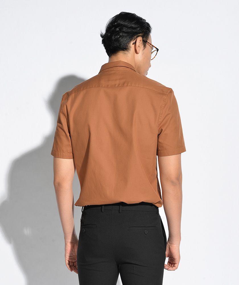 Áo Sơ Mi Nam Tay Ngắn Form Fitted 10S20SHS003