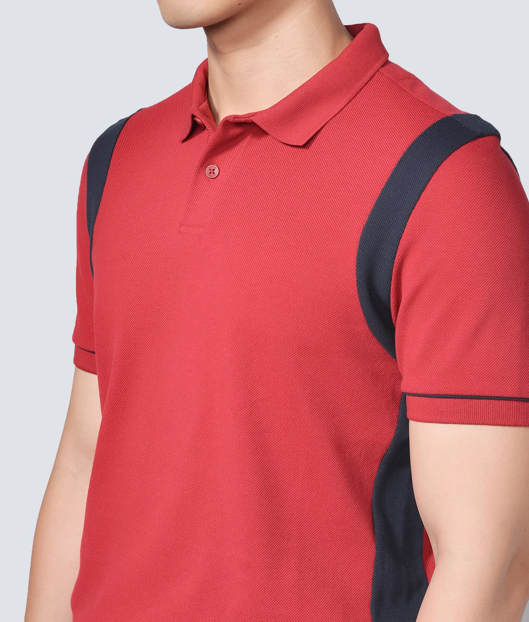 Áo polo phối màu form fitted - 10F20POL008