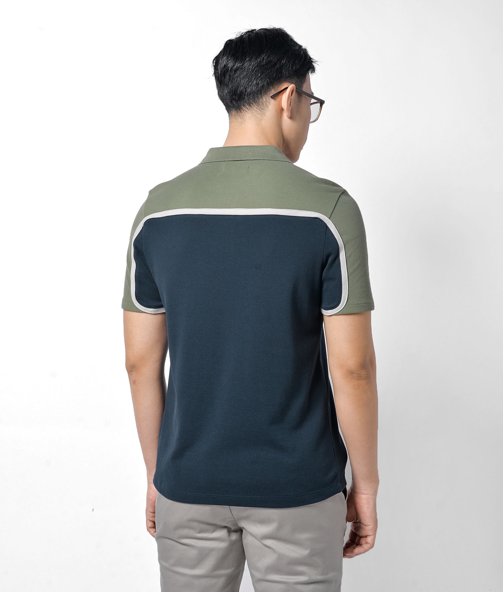 Áo polo contrast sleeves form fitted - 10F20POL009