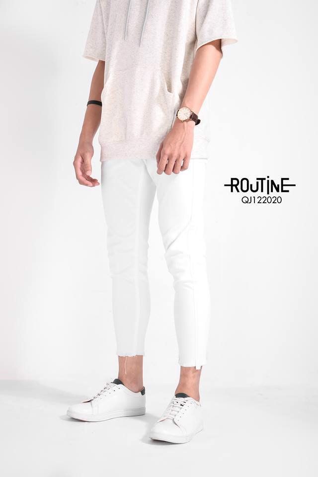 Quần Jean Nam co giãn form lửng Slim - QJ122