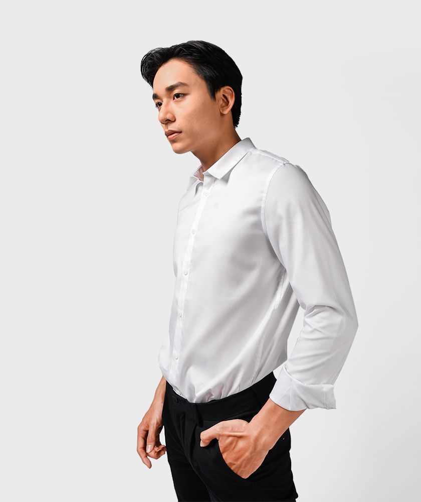 Áo Sơ Mi Nam Tay Dài Form Slim Fit Nẹp Rời - SM10121