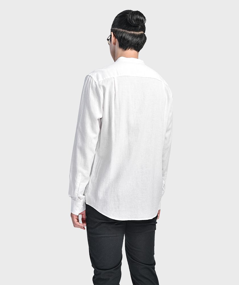 Áo Sơ Mi Nam Tay Dài Cổ Trụ Nẹp Rời - SM102102