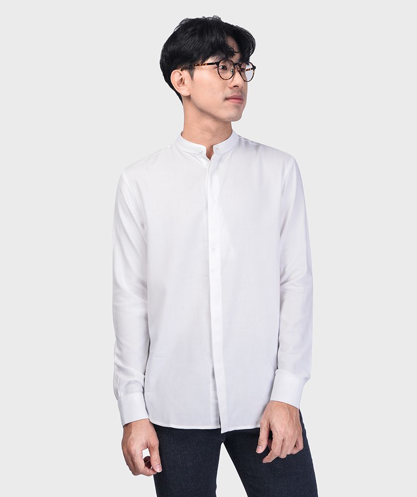 Áo Sơ Mi Nam Tay Dài Modal Flannel Trụ Nẹp Cúc Ẩn - SM115100