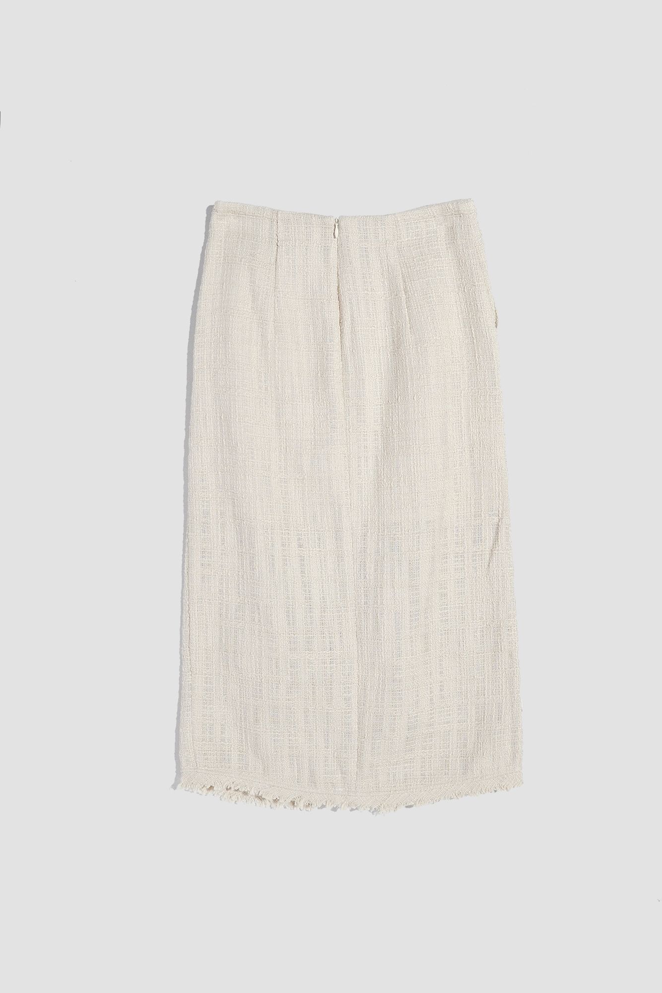 Chân váy nữ xẻ trước vải Tweed - 10F20SKIW002