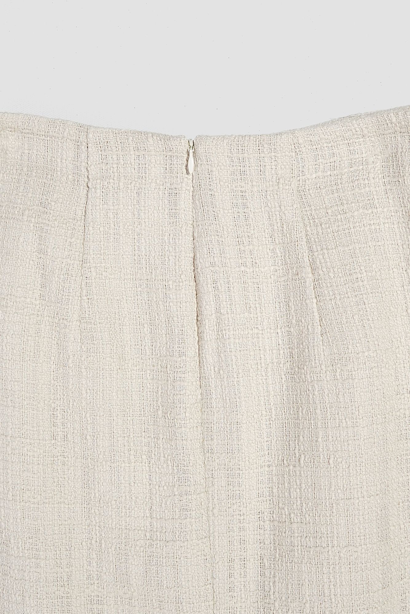 Chân váy nữ xẻ trước vải Tweed - 10F20SKIW002