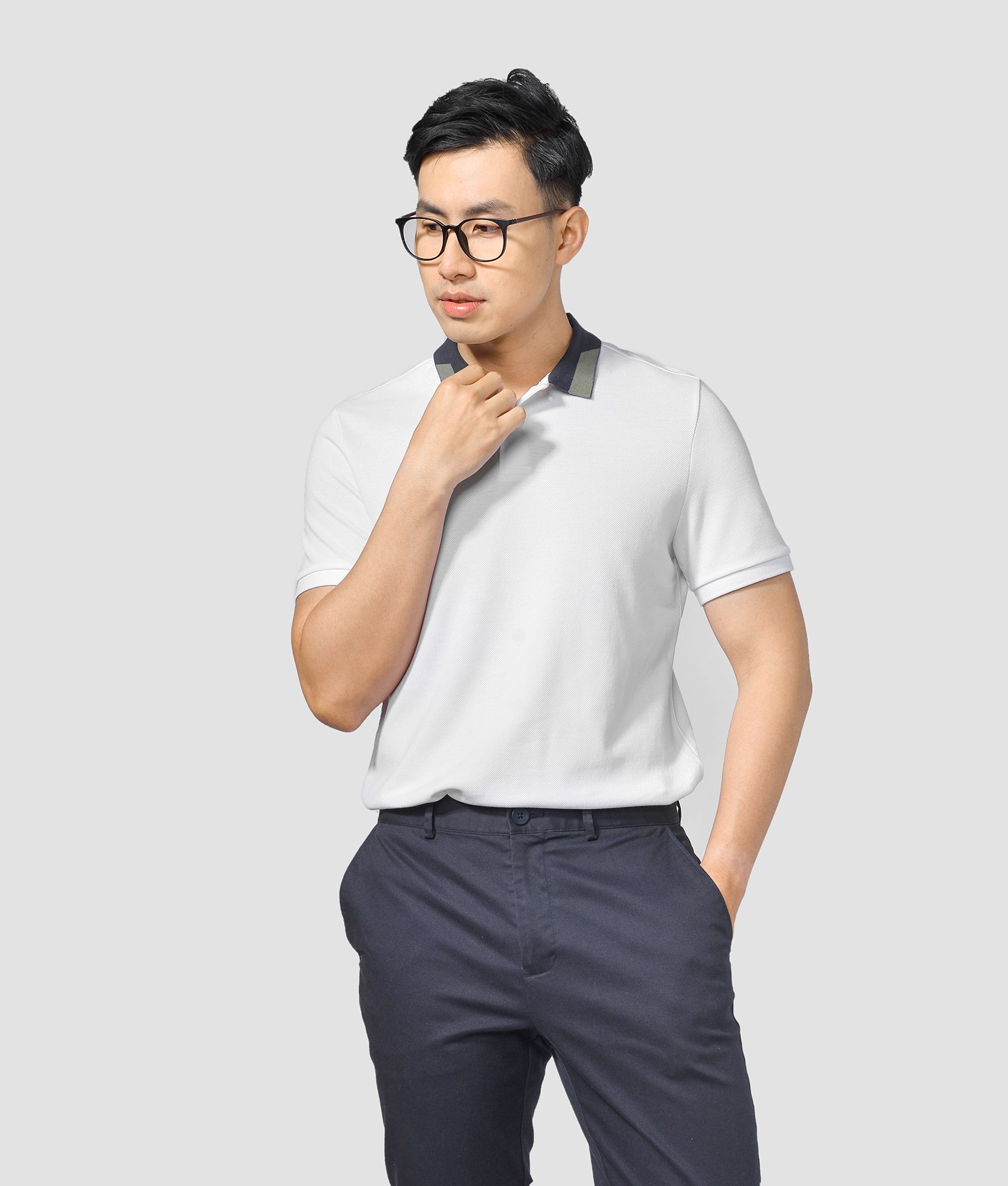 Áo polo nam tay ngắn form fitted - 10F20POL013
