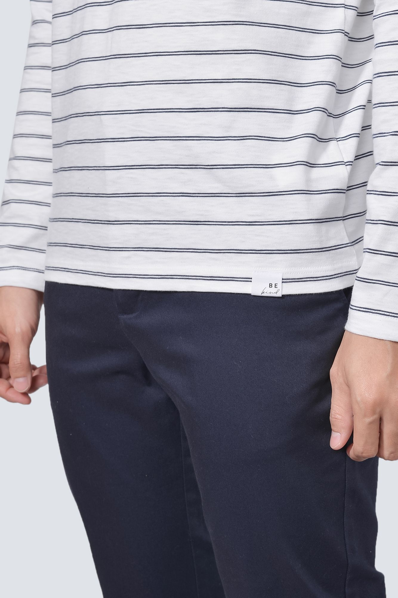 Áo Thun Nam Tay Dài Stripe form Regular - 10F20TSH013