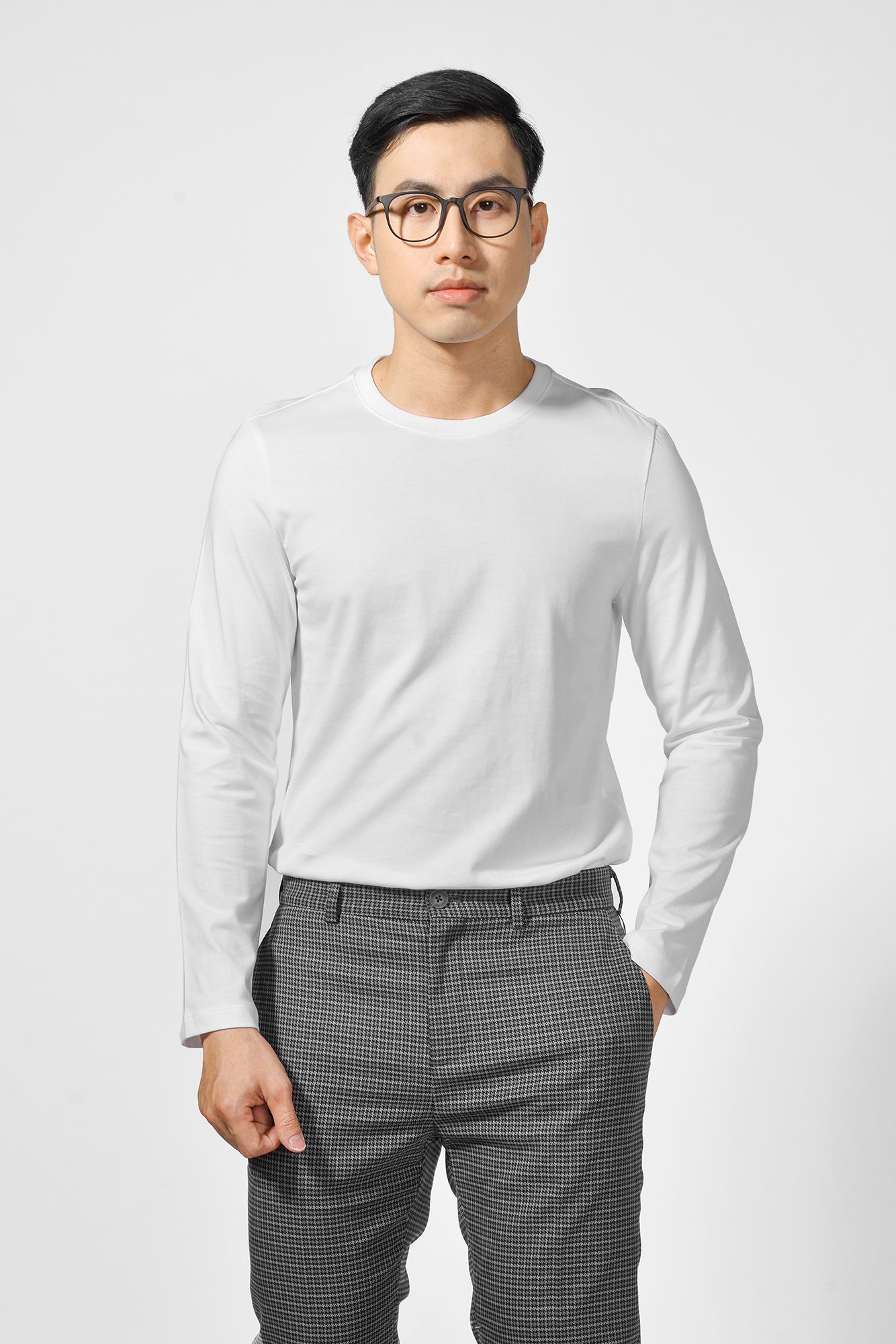 Áo Thun Nam Tay Dài form Fitted - 10F20TSH020