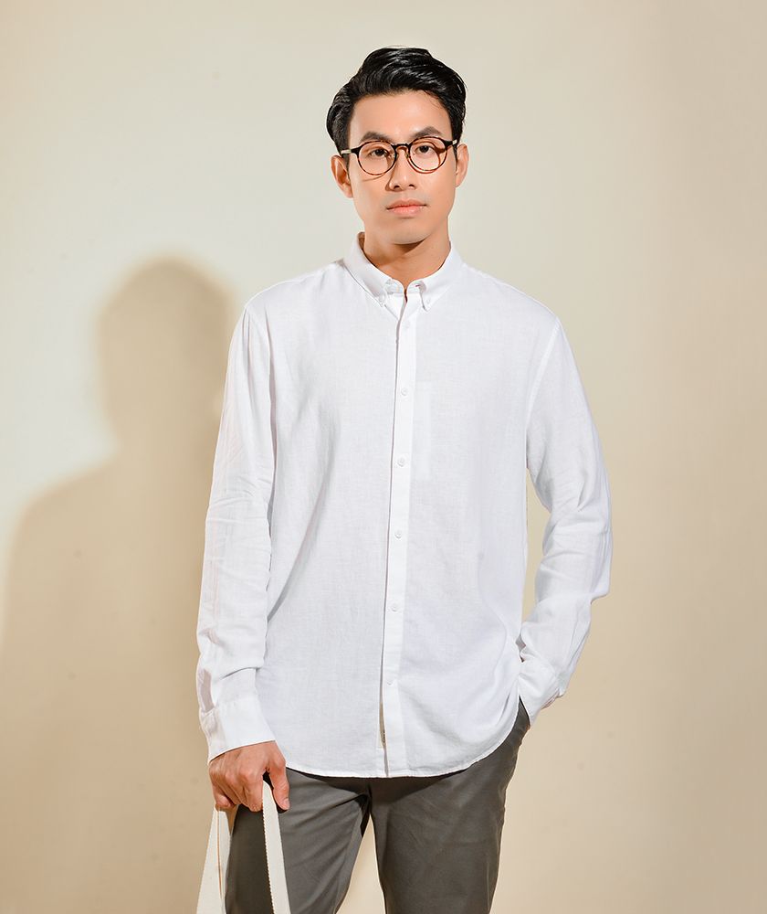 Áo Sơ Mi Nam Tay Dài Form Regular 10S20SHL004