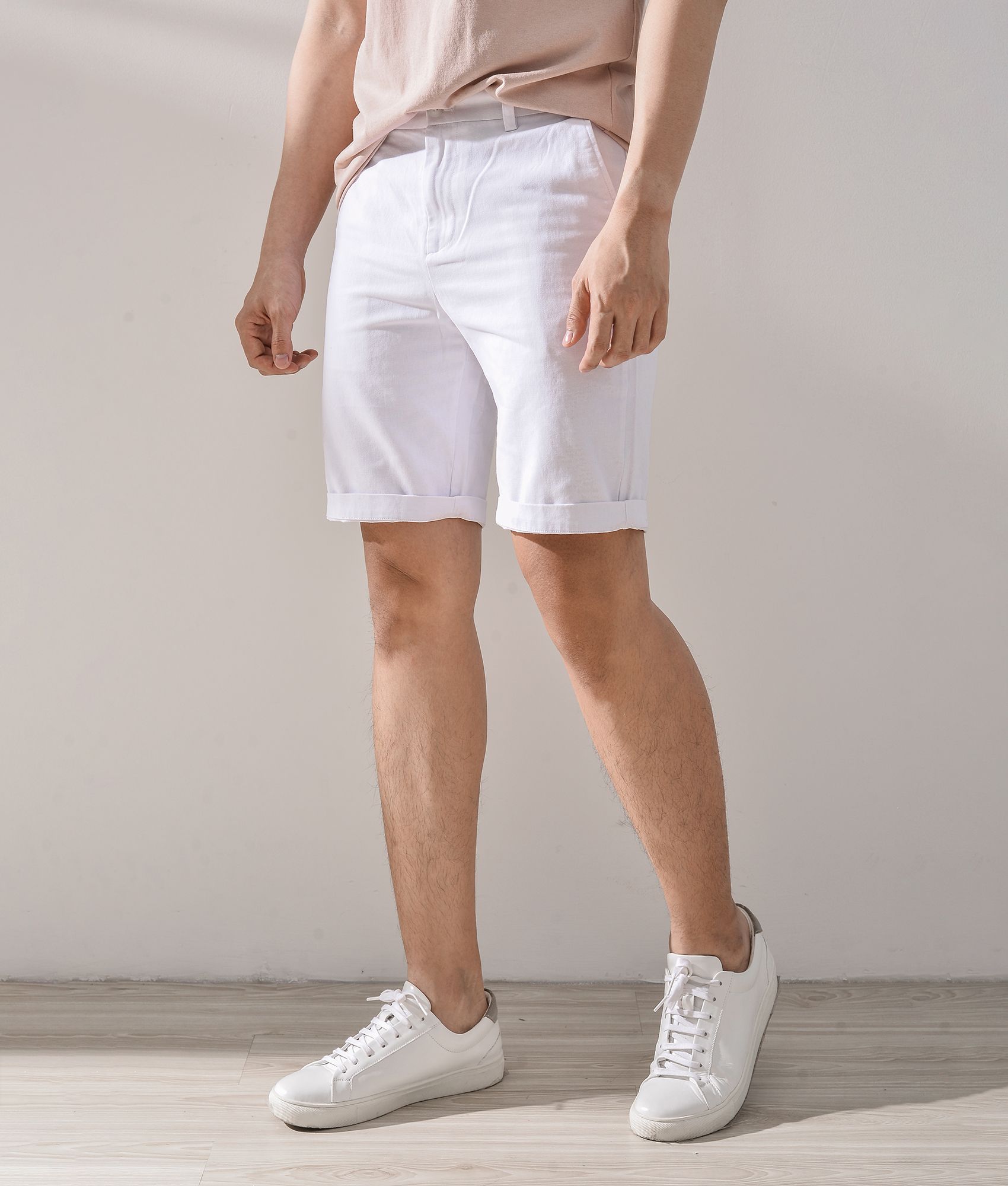 Quần short vải cotton form Straight - 10S20PSH019