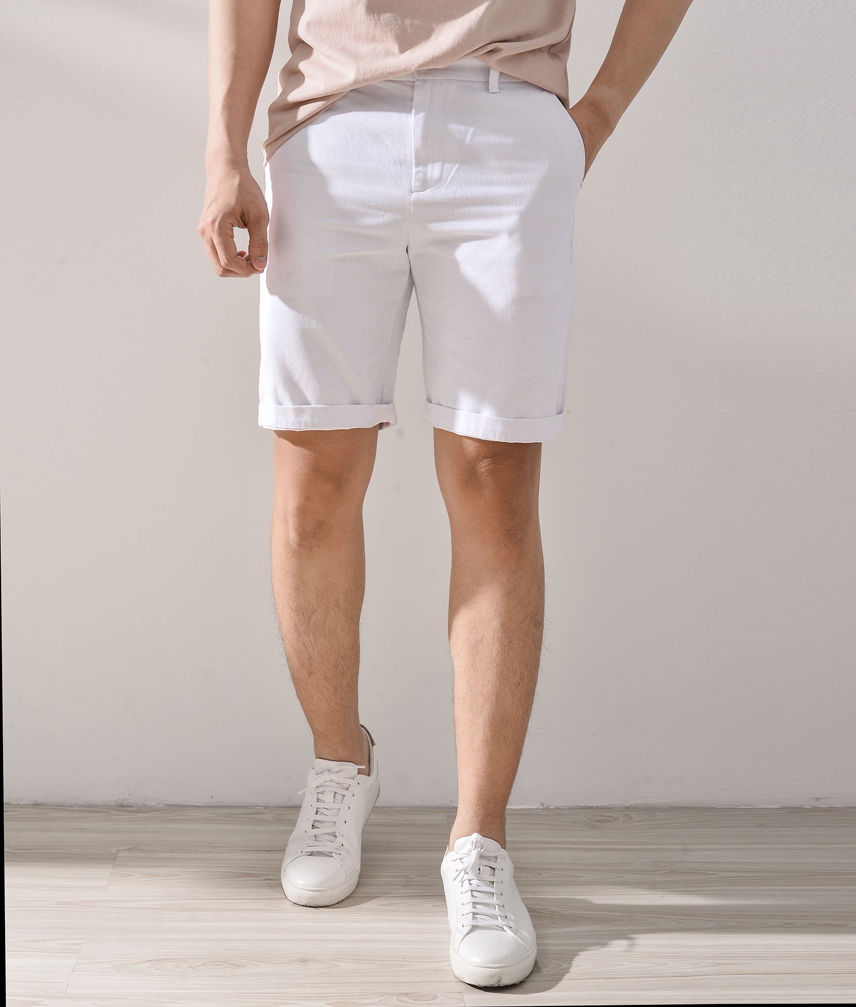 Quần short vải cotton form Straight - 10S20PSH019