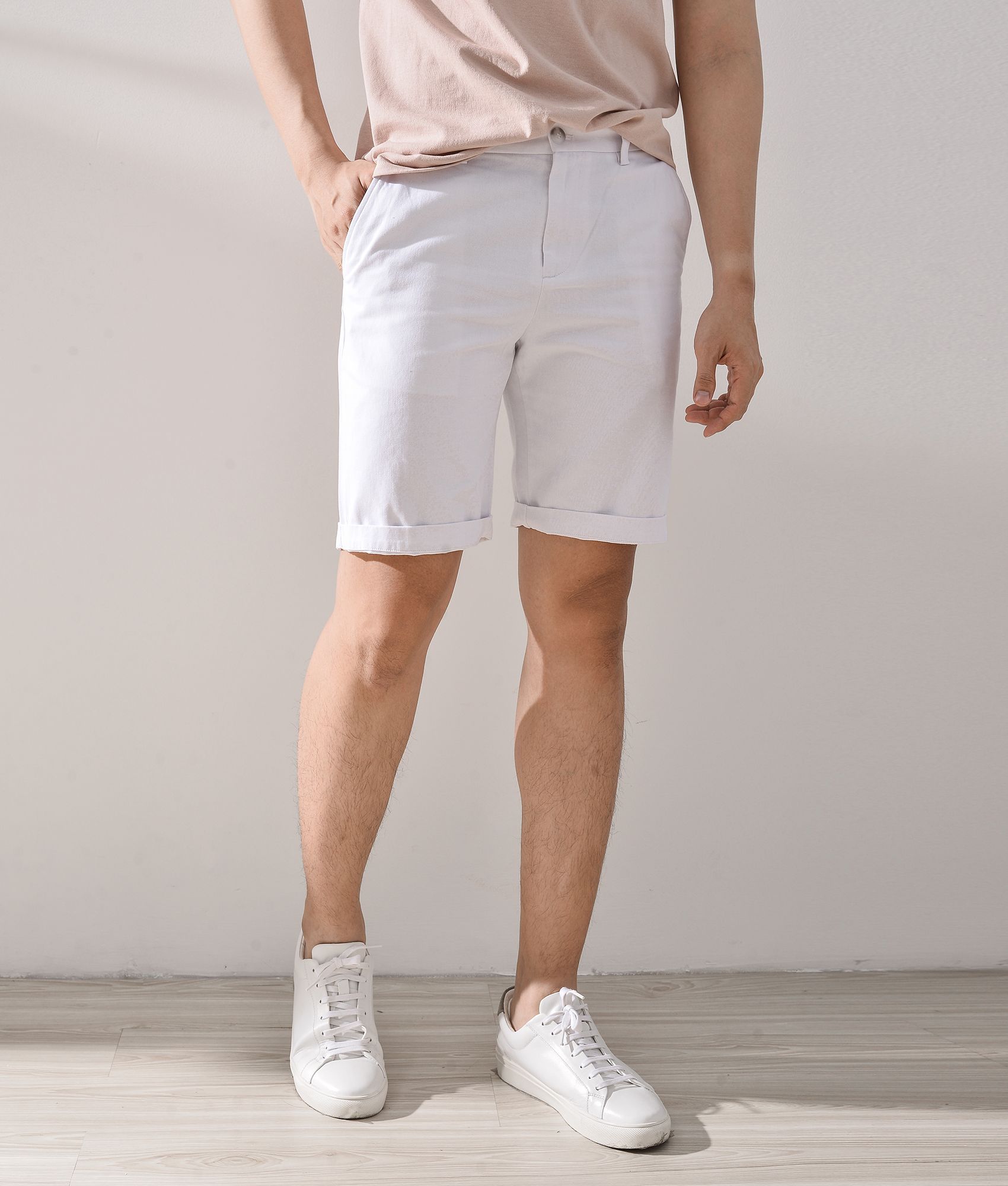 Quần short vải cotton form Straight - 10S20PSH019