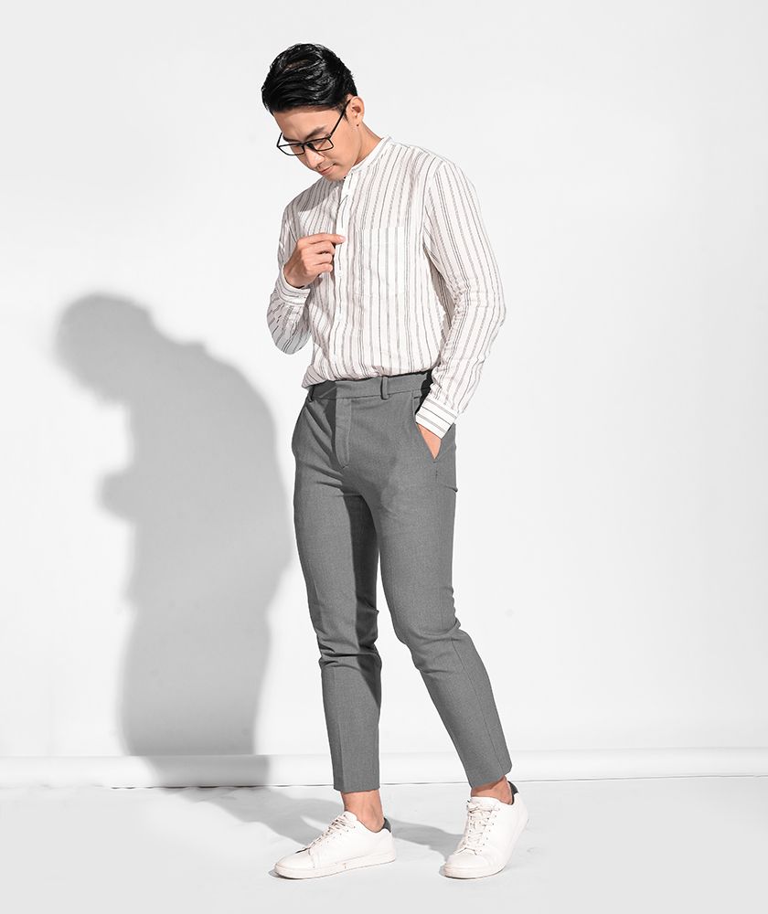 Áo Sơ Mi Nam Dài Tay Form Fitted 10S20SHL012