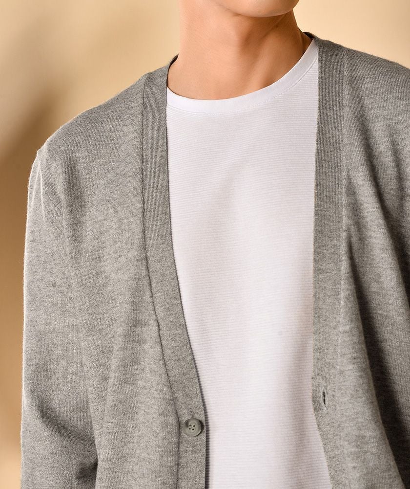 Áo Khoác Len Cardigan dáng ngắn 10F19JAC001