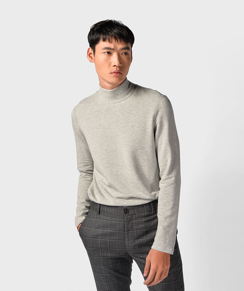 Áo Thun Nam Tay Dài Cổ Lọ - AT119500