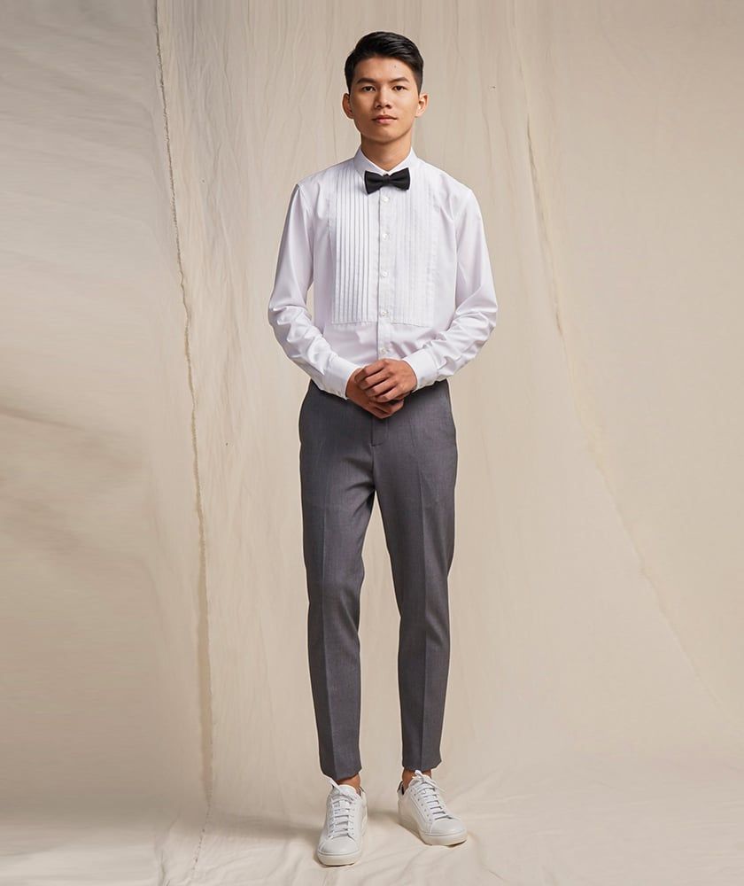 Quần Vải Nam Form Slim Cropped - QV125032