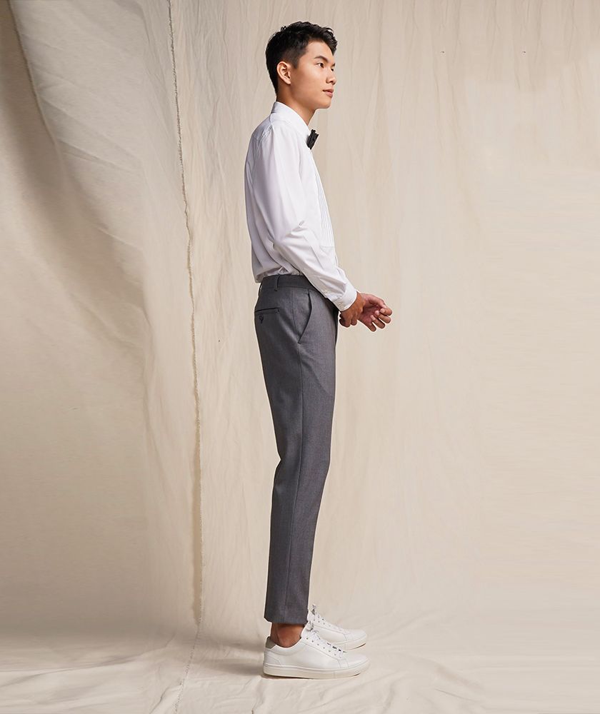 Quần Vải Nam Form Slim Cropped - QV125032