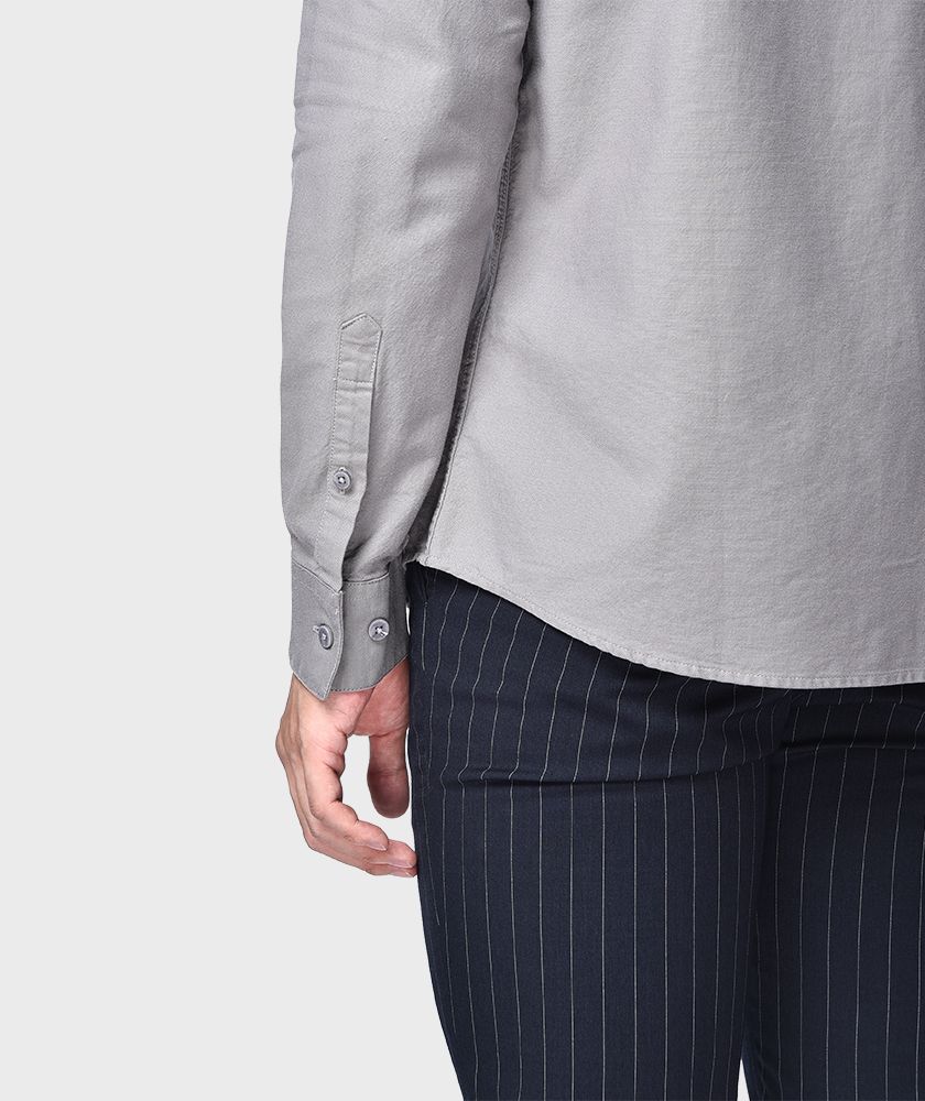Áo Sơ Mi Nam Tay Dài Ve Cổ Đáp Sườn - SM103207