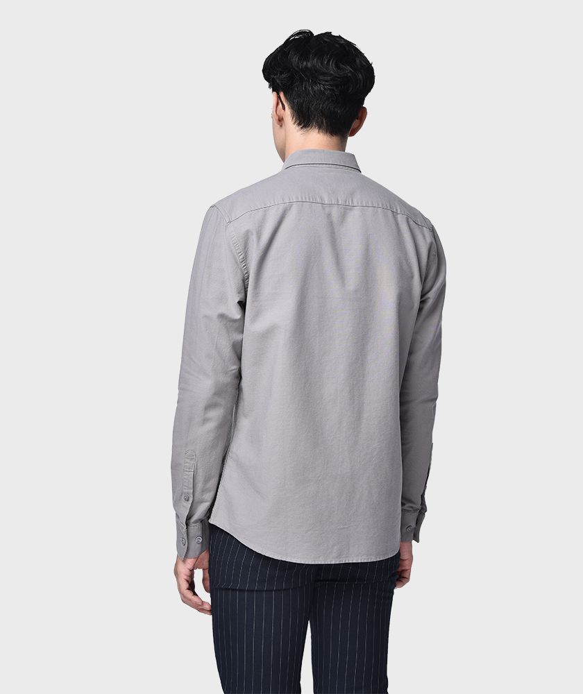 Áo Sơ Mi Nam Tay Dài Ve Cổ Đáp Sườn - SM103207
