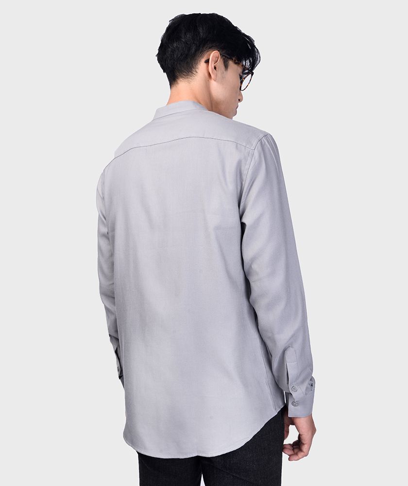 Áo Sơ Mi Nam Tay Dài Modal Flannel Trụ Nẹp Cúc Ẩn - SM115100