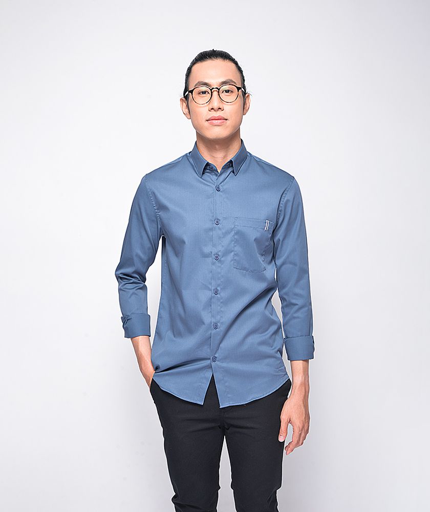 Áo Sơ Mi Nam Tay Dài 1 Túi Ngực - SM101214