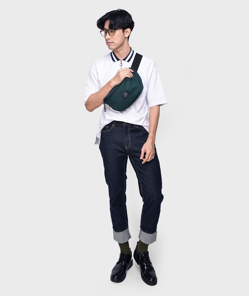 Quần Jean Nam Straight Lật Gấu - QJ113003