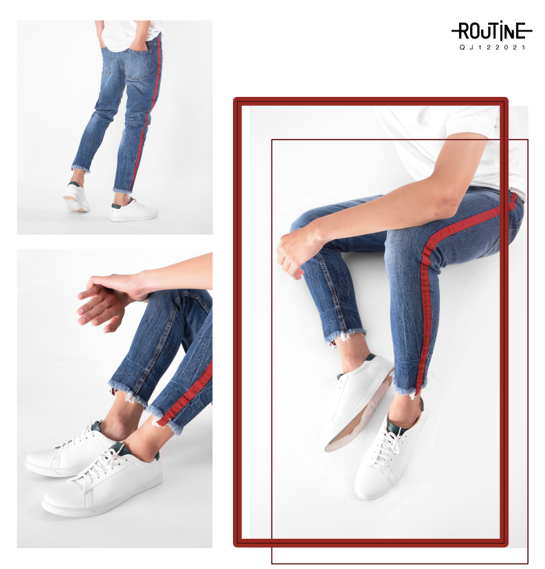 Quần Jean Nam co giãn form lửng Slim - QJ122
