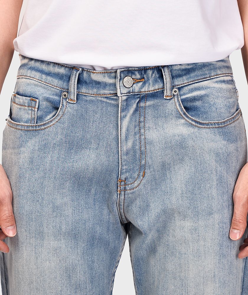 Quần Jean Nam Form Slim Cropped Rách - QJ125016
