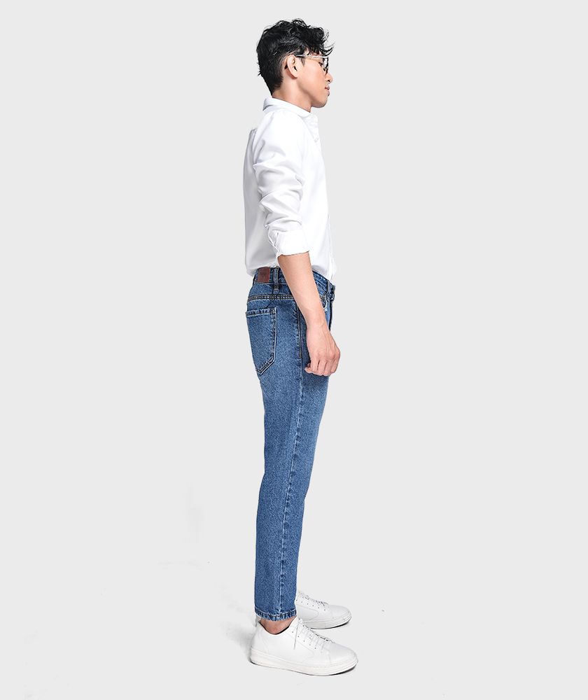 Quần Jean Nam Form Slim Cropped - QJ215001