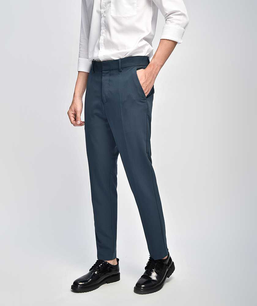 Quần Vải Nam Form Slim Cropped - QV22500