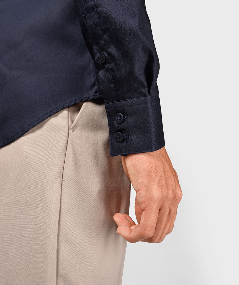 Áo Sơ Mi Nam Tay Dài Form Slim Fit Nẹp Rời - SM10121