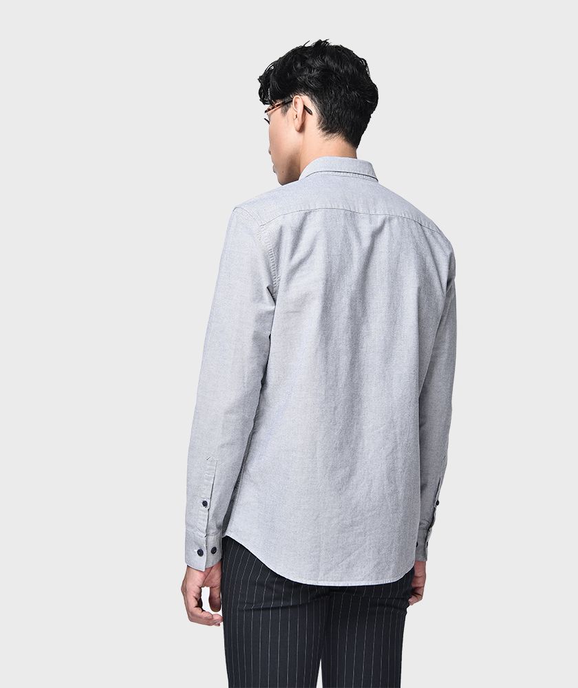 Áo Sơ Mi Nam Tay Dài Ve Cổ Đáp Sườn - SM103207