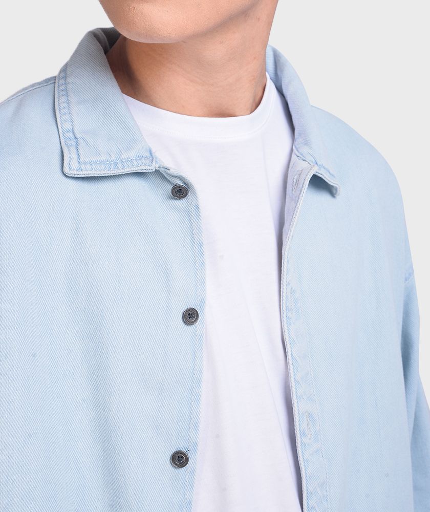 Áo Sơ Mi Nam Tay Dài Jean Form Oversize - SM1042067