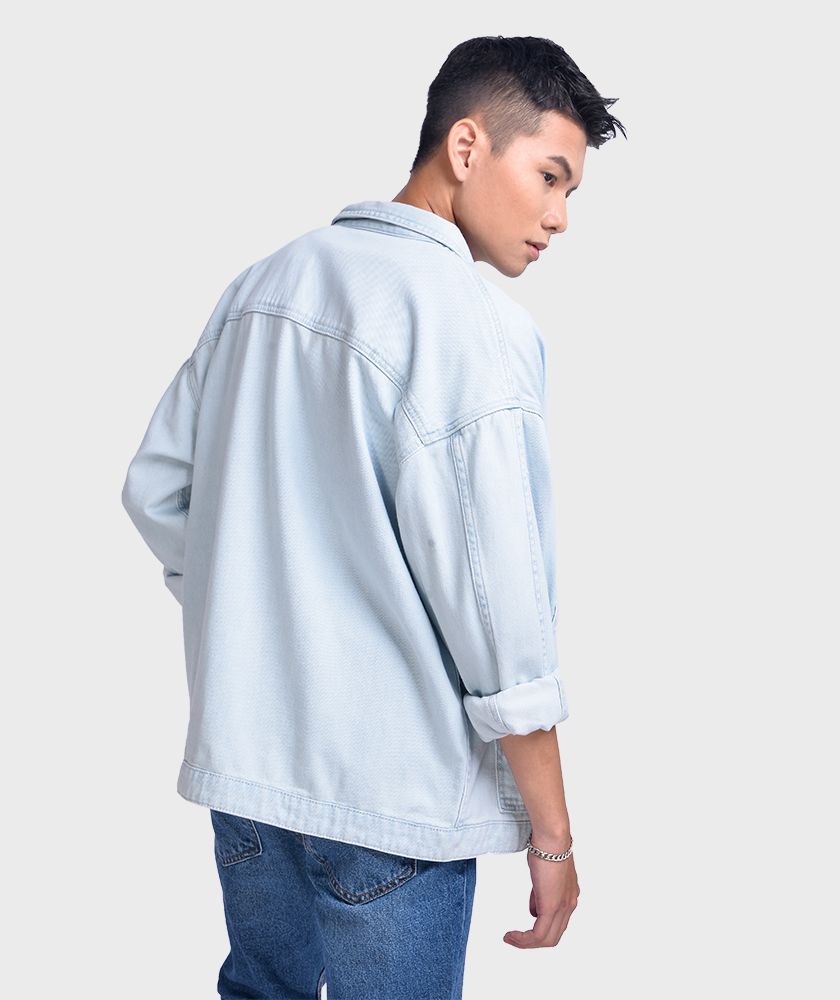 Áo Sơ Mi Nam Tay Dài Jean Form Oversize - SM1042067