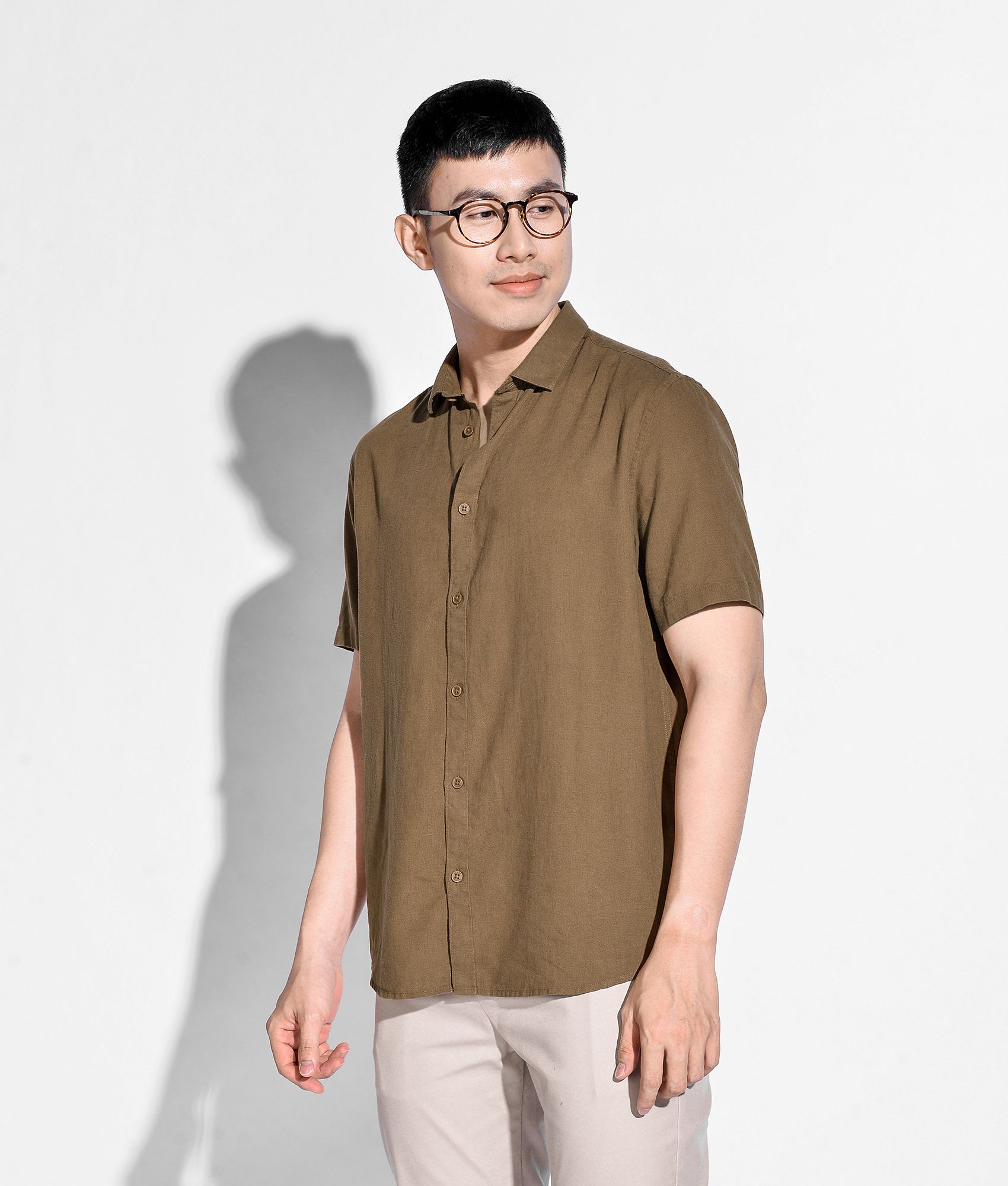 Áo sơ mi linen tay ngắn - 10S20SHS002