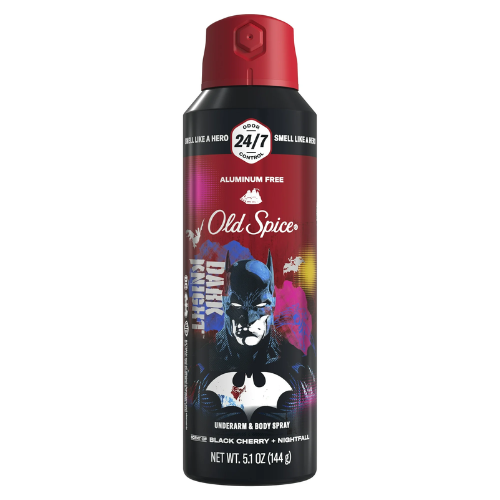 Xịt Khử Mùi Old Spice Dark Knight Scent Of Black Cherry & Nightfall 144Gr