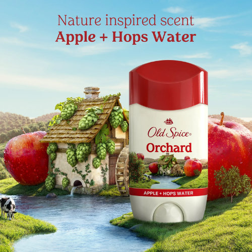 Lăn Khử Mùi Old Spice Inspired By Nature Collection Orchard Scent Of Apple + Hops Water 73Gr (Sáp Trắng)