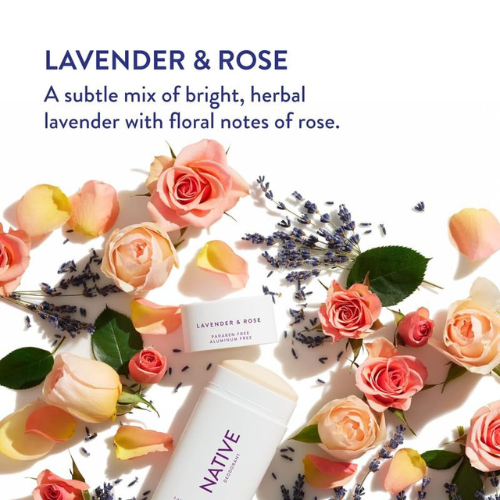 Lăn Khử Mùi Native Lavender & Rose 75Gr (Sáp Trắng)