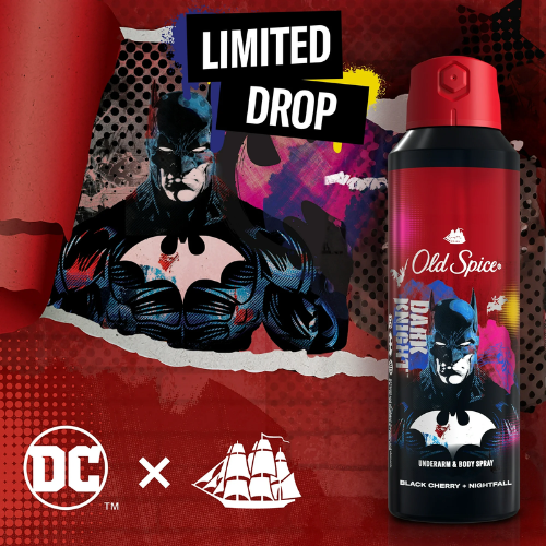 Xịt Khử Mùi Old Spice Dark Knight Scent Of Black Cherry & Nightfall 144Gr