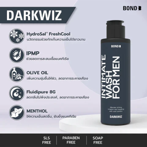 Gel Vệ Sinh Bond Intimate Wash For Men Darkwiz 130ML