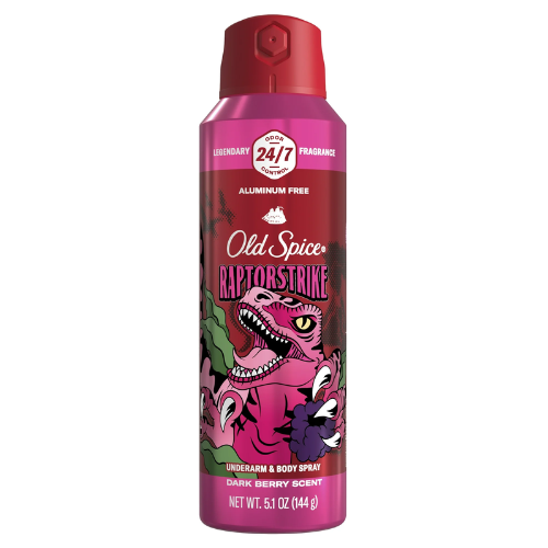 Xịt Khử Mùi Old Spice Raptorstrike Aluminum Free Body Spray Dark Berry Scent 144Gr