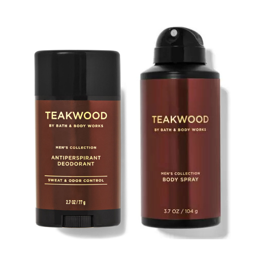  Combo Lăn - Xịt Khử Mùi Bath & Body Works Teakwood 