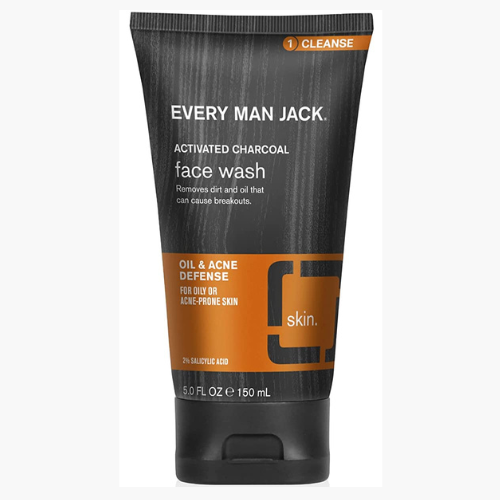  Sữa Rửa Mặt Every Man Jack Activated Charcoal Oil & Acne Defense (Dành Cho Da Dầu & Mụn) 150ML 