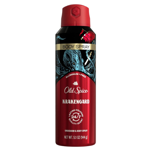 Xịt Khử Mùi Old Spice Krakengard Aluminum Free Body Spray Fresh Scent Of Citrus & Cedarwood 144Gr