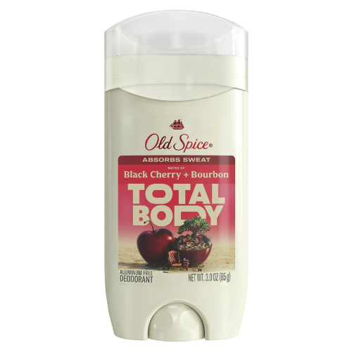 Lăn Khử Mùi Old Spice Total Body Absorbs Sweat Notes Of Black Cherry + Bourbon 85Gr (Sáp Trắng)