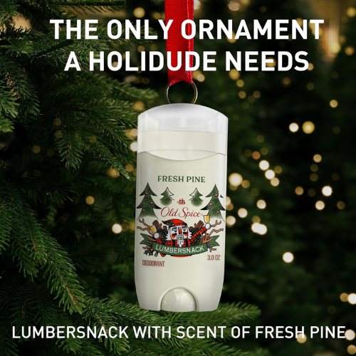 Lăn Khử Mùi Old Spice Holiday Limited Edition Lumbersnack with Fresh Pine Scent Aluminum-Free 85Gr (Sáp Xanh)