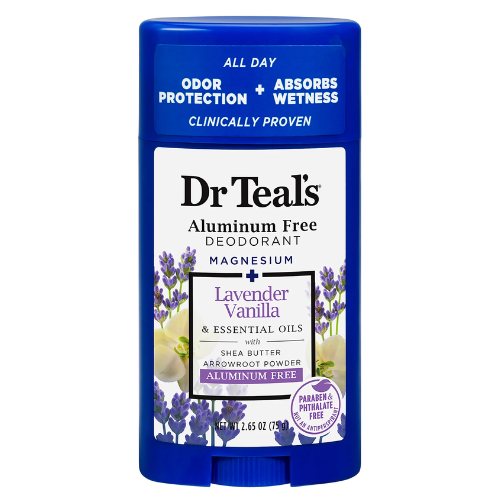 Lăn Khử Mùi Dr Teal's Lavender Vanilla with Essential Oils Aluminum Free 75Gr (Sáp Trắng)