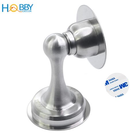 Bộ chặn cửa chống va đập nam châm hít cửa dán sàn Hobby Home Decor CC1 inox 304 kèm keo dán sàn